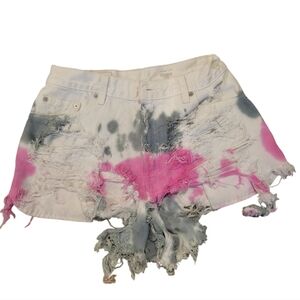 Levi's Women's Tie Dye Jean Shorts - Size Medium